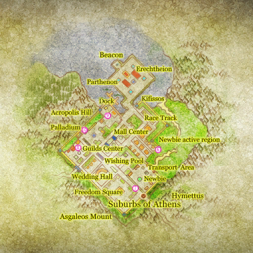 Map of Map of Athens