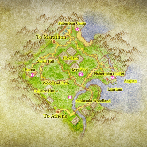 Mapa de Map of Athens' Suburb