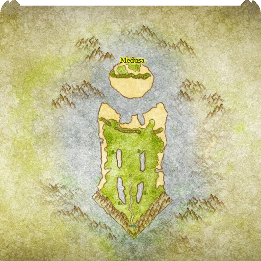 Map of Medusa's Islandのマップ