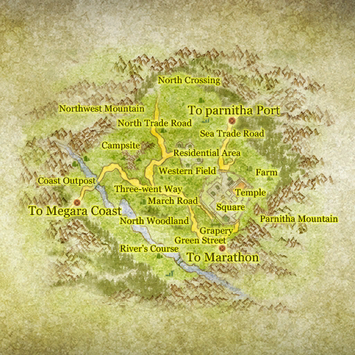 Mapa de Map of Parnitha