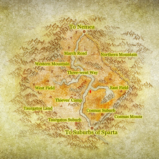 Map of Map of Peloponnese