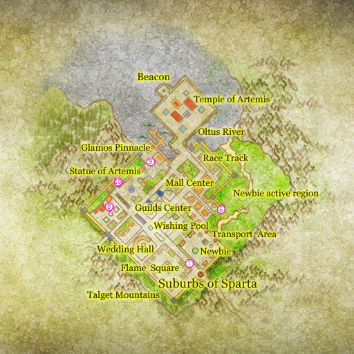Karte von Map of Sparta